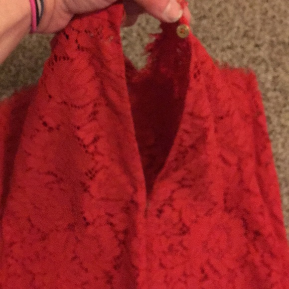 Beautiful red crochet lace dress - Picture 4 of 4